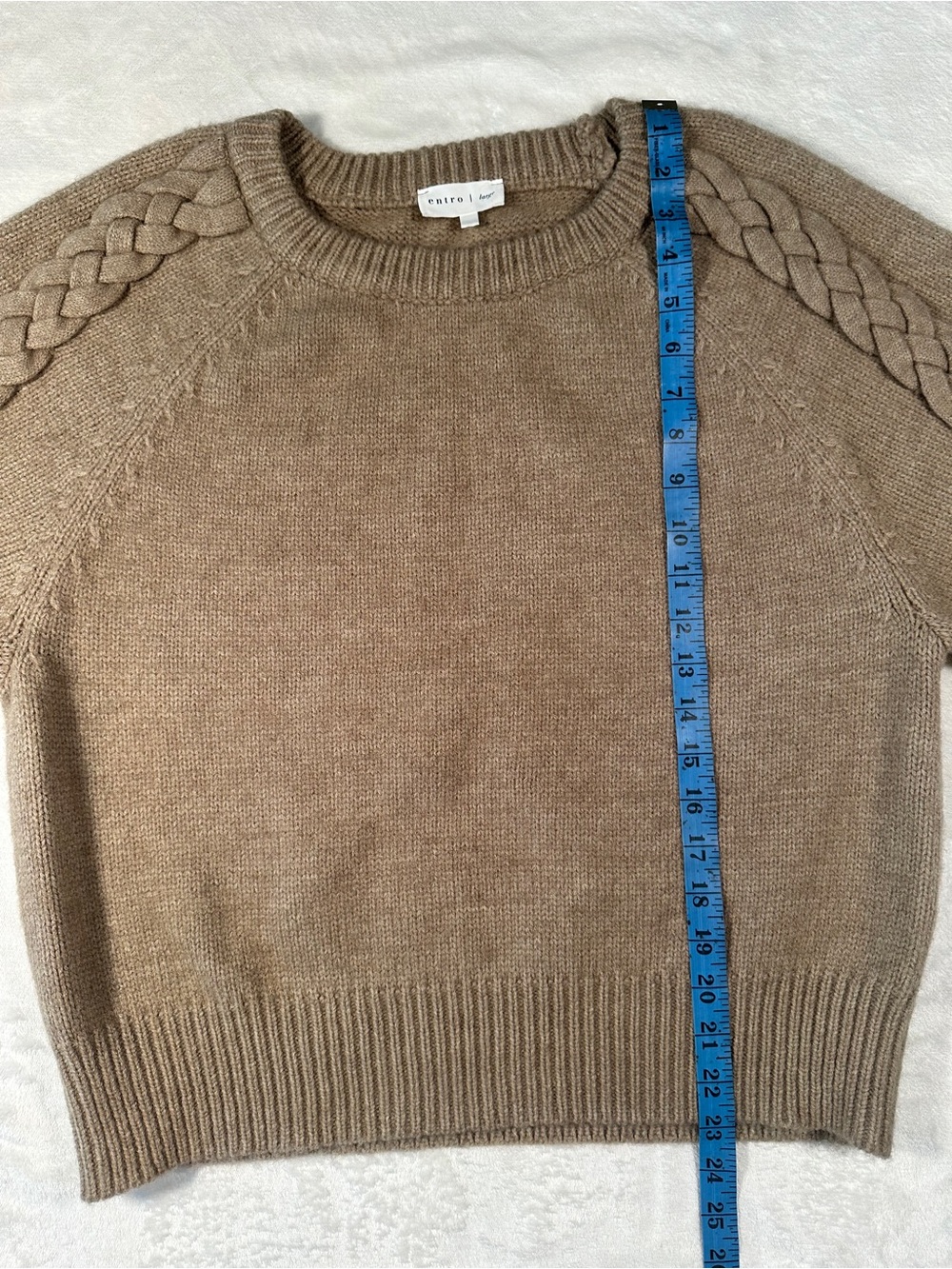 Wilfred Braided-Shoulder Crewneck Sweater in Taupe - Picture 4 of 6